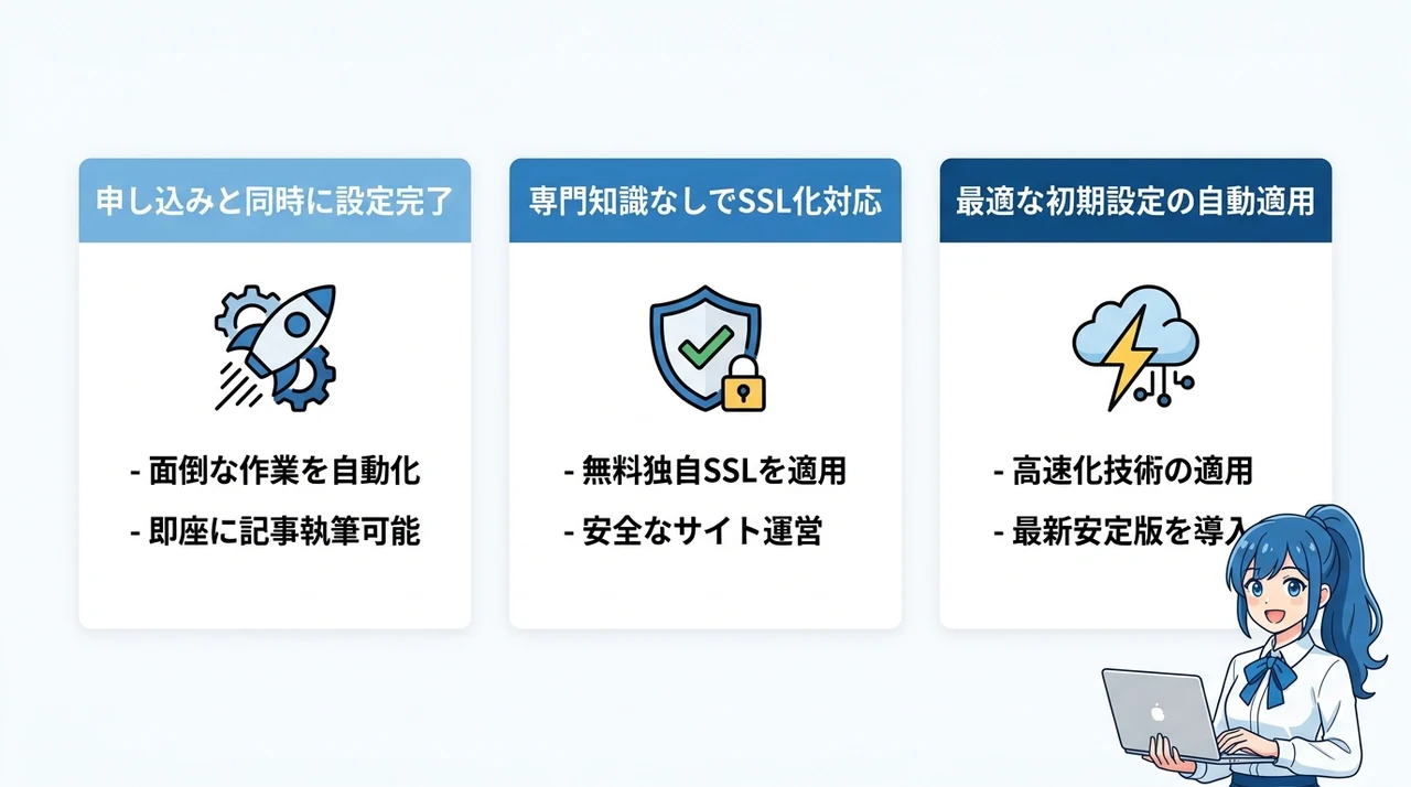 WordPressクイックスタートで始める3つのメリット