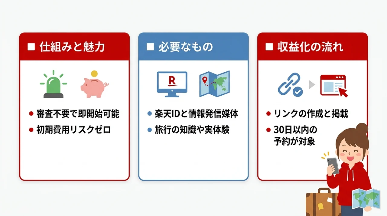 楽天トラベルアフィリエイトの始め方と収益化の全体像